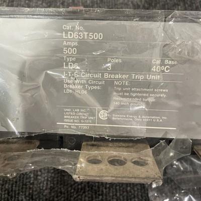 Siemens LD63T500 I-T-E Circuit Breaker Trip Unit