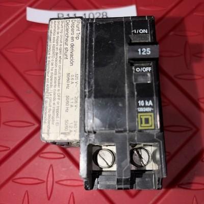 QOB2125021-U 125amp Square D 2 pole Circuit Breaker w/ Shunt Trip – 125A