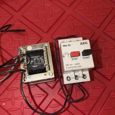 AEG MBS 25 MANUAL MOTOR STARTER With Spartansformator