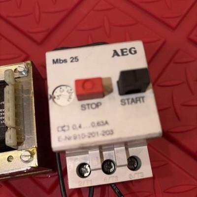 AEG MBS 25 MANUAL MOTOR STARTER With Spartansformator