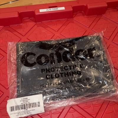 CONDOR Bib Apron: Hycar/Nitrile, 16 mil Thick, Knee, Tie, Tie, Black, 4T296Q