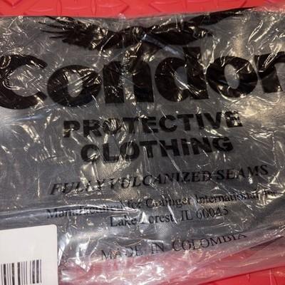 CONDOR Bib Apron: Hycar/Nitrile, 16 mil Thick, Knee, Tie, Tie, Black, 4T296Q