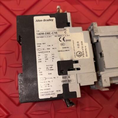 ALLEN BRADLEY CONTACTOR 100-C12*400 SER A 120V & 140M-D8E-C16 SER C