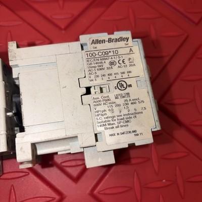 ALLEN BRADLEY CONTACTOR 100-C12*400 SER A 120V & 140M-D8E-C16 SER C