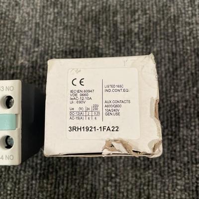 3RH1921-1FA22 Auxiliary Contact 4p front mount auxiliary contactor block 2NO/2NC