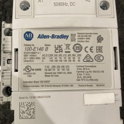 ALLEN BRADLEY 100-E146 SERIES B 100-E146 100-250V 50/60HZ CONTACTOR + 100-ES1-11