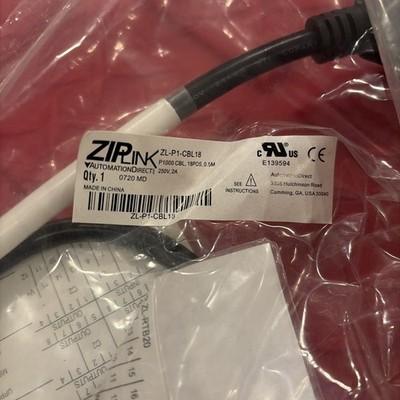 2 Lot – ZIPLink ZL-P1-CBL18 PLC I/O Cable USA Seller 250 V 2a P1000 Cal, 18pos