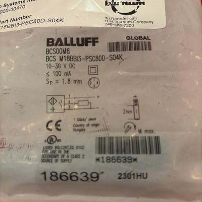 Balluff BCS00M8 / BCS M18BB13-PSC80D-S04K Capacitive Sensor