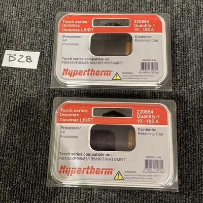 (2) 220854 Fit Hypertherm Retaining Cap 65A 105A Powermax 45XP 65 85 105 Plasma