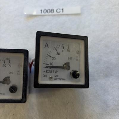 99T1-50/5A Analogue Panel Amper Meter AC 0-50A Ammeter Gauge 2 Lot