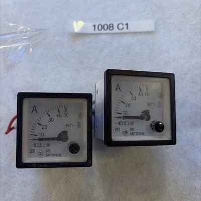 99T1-50/5A Analogue Panel Amper Meter AC 0-50A Ammeter Gauge 2 Lot