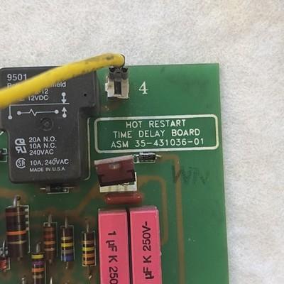 asm 35-431036-01 Time Delay Board Hot Restart