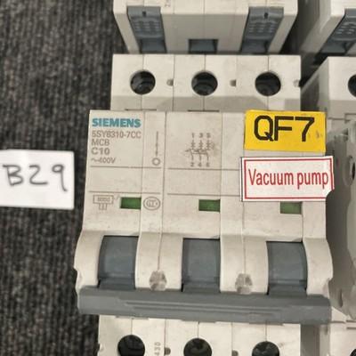 (6) Siemens 5SY6310-7CC Circuit Breaker 3P 10A MCB 5SY63107CC