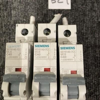 (3) Siemens 5SY6140-7CC MCB C40 1P 400V Circuit Breaker