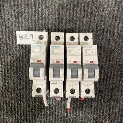 (4) Siemens 5SY6110-7CC MCB C10 1P 400V Circuit Breaker