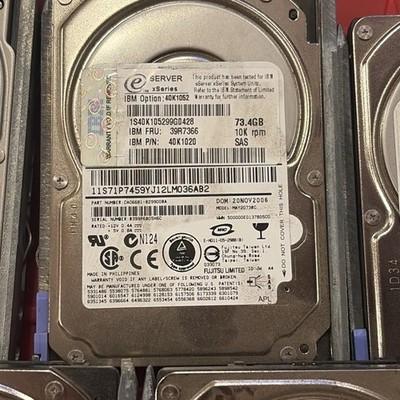 5 – IBM Xseries 40k1052 HUC101473CSS300 73GB 10K 3G SFF 2.5” SAS HARD DRIVE