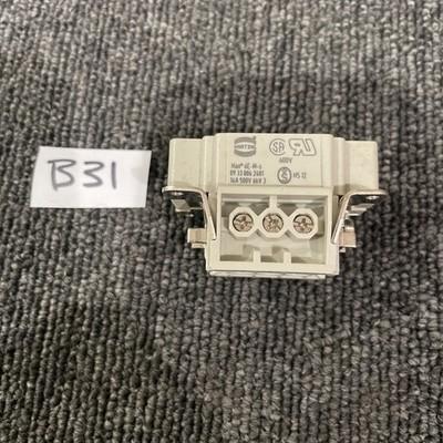 Harting HAN 6E-M-s Connector Plug 09 33 006 2601, 16A, 500V, 6kV 3 – No Box NOS