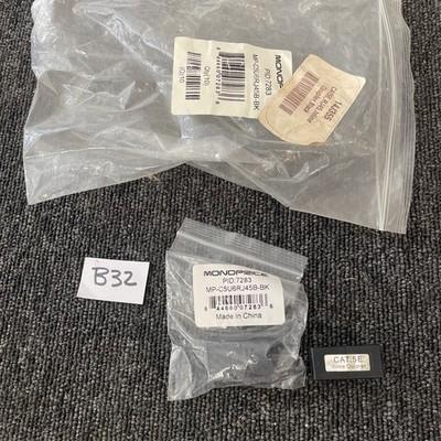 (2) MONOPRICE MP-C5U6RJ45B-BK Couping Connector PID 7283