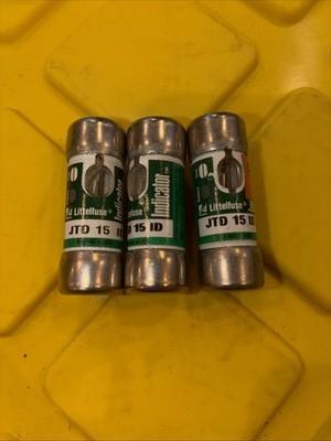 Lot of 2 New Littelfuse JTD 15 ID Time Delay Indicator Fuses 15A 600V Class J