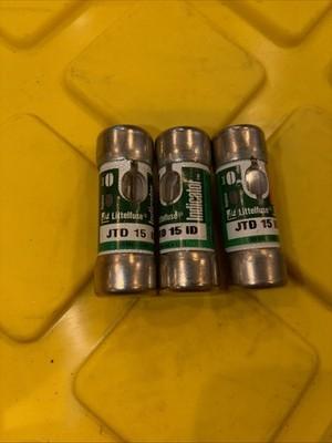 Lot of 2 New Littelfuse JTD 15 ID Time Delay Indicator Fuses 15A 600V Class J