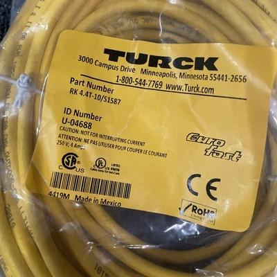 Turck WK4.4T-10-RS4.4T/S1587-T U-04688 Cordset