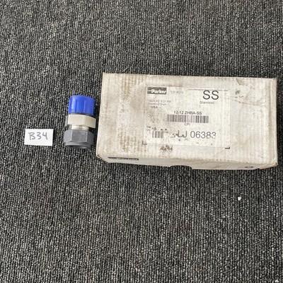 (4) Parker 12-12-ZHBA-SS Straight Thread Male Connector Fitting 3/4″ O.D Tube
