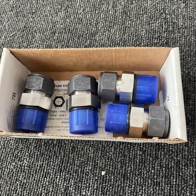 (4) Parker 12-12-ZHBA-SS Straight Thread Male Connector Fitting 3/4″ O.D Tube