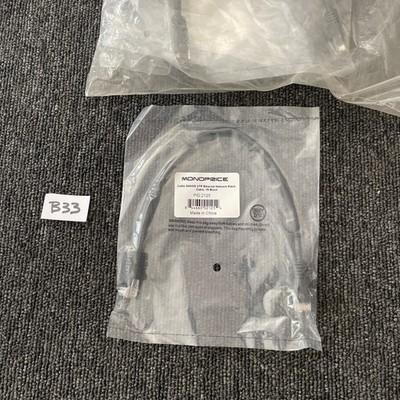 (22) Monoprice PID: 2125 Cat5E 24awg Utp Ethernet Network Patch Cable 1 Ft Black