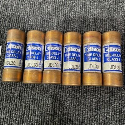 (5) Eaton Bussmann Edison JDL30 30A 600V Time Delay Fuse NOS