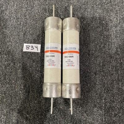 (2) Mersen Ferraz Shawmut TRS100R Tri-Onic Time Delay Fuses 100 Amp 600v NOS
