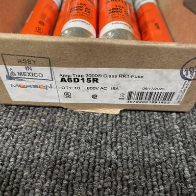 (7) Ferraz Shawmut Time Delay Dual Element Fuse A6D15R 15A 600V Class RK1.