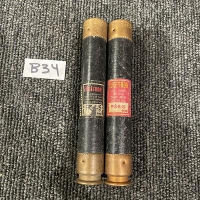 (2) FUSETRON FRS-R-15 600V 15A DUAL-ELEMENT TIME-DELAY FUSE