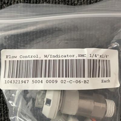(3) SMC Flow Control W/ Indicator 1/4 X 1/4