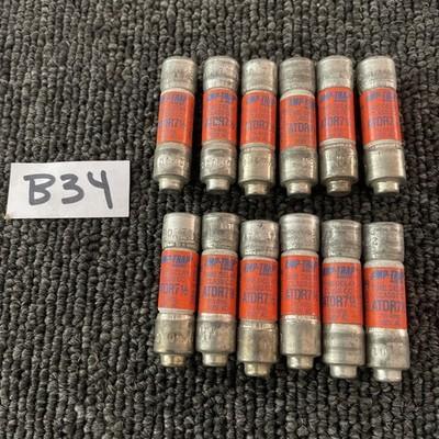 (12) Gould Shawmut ATDR 7 1/2 Amp-Trap Time Delay Fuse 7 1/2A 600V Class CC