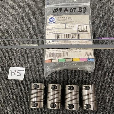 (4) Ruland FCR16-6-6-SS Coupling 6 Beam Clamp 3/8″ x 3/8″ Bore Size