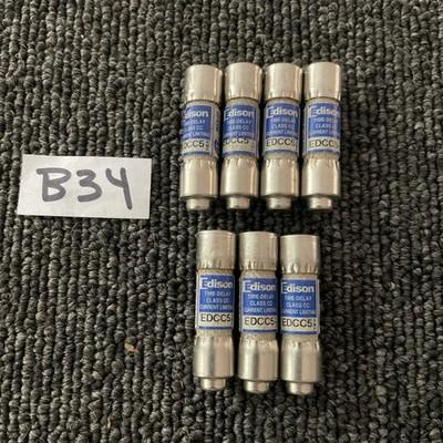 (7) Edison EDCC5 Class CC Fuse 5A 600Vac