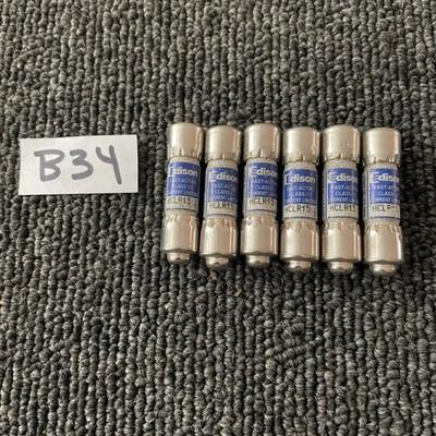 (6) Edison HCLR15 Class CC Fuse 15A 600Vac
