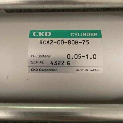 CKD SCA2-00-80B-75 DOUBLE ACTING PNEUMATIC CYLINDER, 0.05-1.0 PRESS