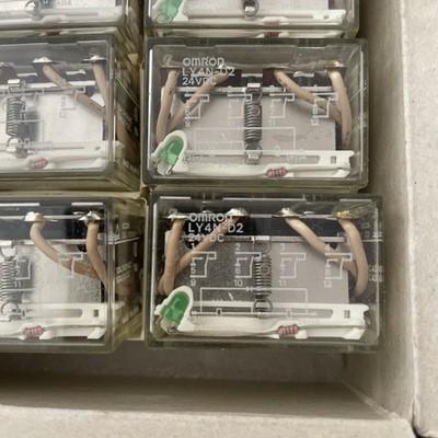 (10) OMRON LY4N-D2 RELAY 24VDC
