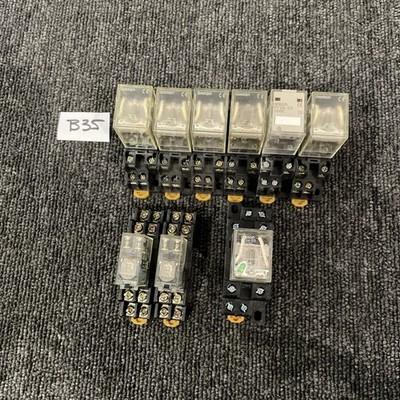 (9) Omron (6) MY2N-D2 Relay 24VDC With Socket Base + (1) LY2N-D2 + (2) G2R-2-s