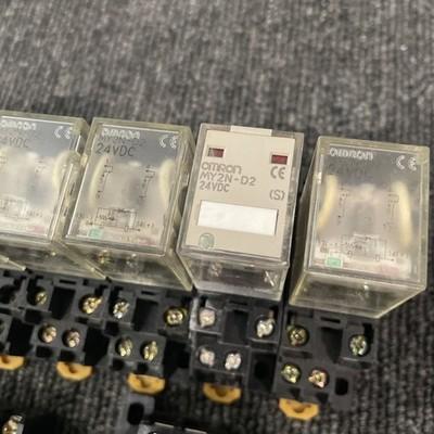 (9) Omron (6) MY2N-D2 Relay 24VDC With Socket Base + (1) LY2N-D2 + (2) G2R-2-s