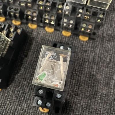 (9) Omron (6) MY2N-D2 Relay 24VDC With Socket Base + (1) LY2N-D2 + (2) G2R-2-s
