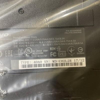 Lenovo ThinkPad Basic Dock SD20A06048 04W3958 + 45N0481 Power Supply