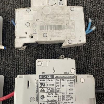 (2) 1489-M1C050 Ser D + (1) 1492-SPM1C060 Ser D+ (1) 1492-cb1 Ser B Breakers