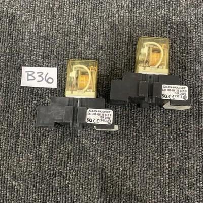 (2) Allen Bradley 700-HN116 Relay Base With Relay RH2B-UL