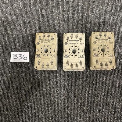 (3) ALLEN BRADLEY 700-HN100 SER. C RELAY BASE