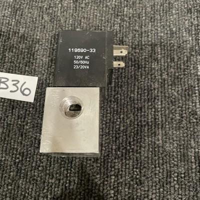 ARO CAT66P-120-A 3-Way 2-Position Solenoid Valve, 1/4″ NPT/120V, Black