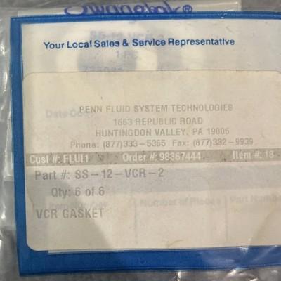 7 Pack – SS-12-VCR-2-VS Swagelok 316L Stainless Steel