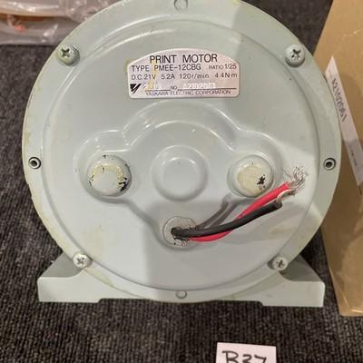 YASKAWA – PMEE-12CBG : 1/25 – DC SERVO PRINT MOTOR – 21V 5.2A 120 RPM