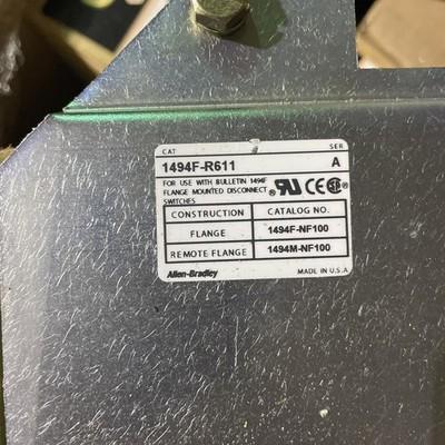 New Surplus Allen Bradley 1494F-R611 Ser A Fuse Block Adapter Plate Kit